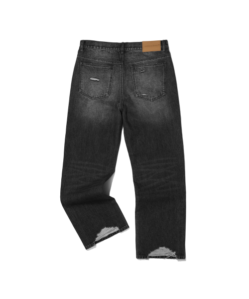 EXTRAORDINARY(エクストラオーディナリー)の「DAMAGE DENIM PANTS BLACK(デニムパンツ・メンズ・その他・M/L/XL/XX-LARGE)」の10枚目の写真