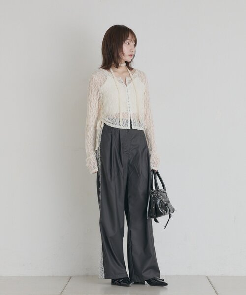 mline（エムライン）の「[mline]サイドレーススラックス（その他パンツ・レディース・グレー/ブラック・1/2）」の16枚目の写真
