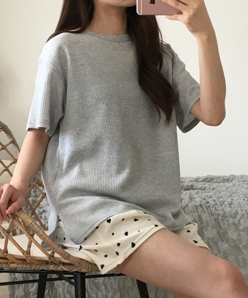 セール】JEMORGAN ワッフルハート柄半袖＆パンツ3点セット（ルーム