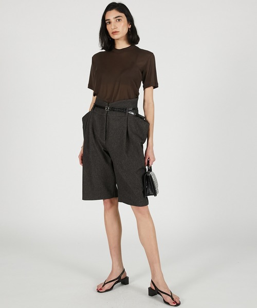 PRANK PROJECT(プランクプロジェクト)の「【2026Summer Pre-Order】サマーウールブレンドTシャツ / Summer Wool Blend T-Shirt(Tシャツ/カットソー・レディース・ブラウン/グレー/ブラック・FREE)」の4枚目の写真