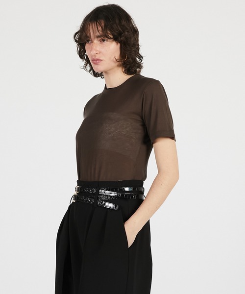 PRANK PROJECT(プランクプロジェクト)の「【2026Summer Pre-Order】サマーウールブレンドTシャツ / Summer Wool Blend T-Shirt(Tシャツ/カットソー・レディース・ブラウン/グレー/ブラック・FREE)」の9枚目の写真