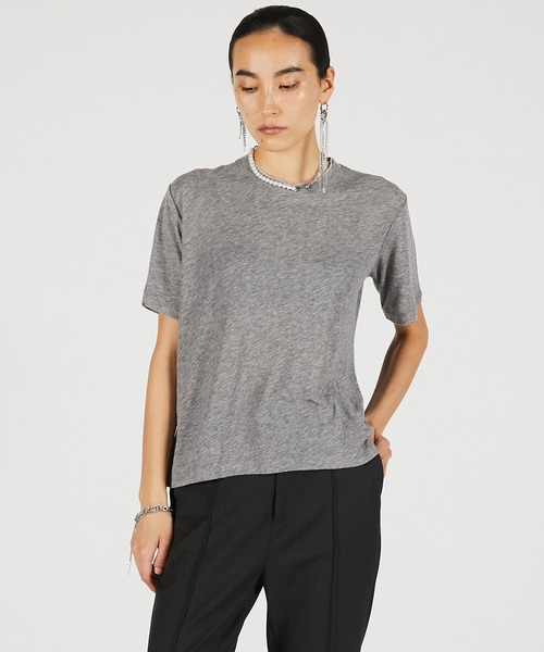 PRANK PROJECT(プランクプロジェクト)の「【2026Summer Pre-Order】サマーウールブレンドTシャツ / Summer Wool Blend T-Shirt(Tシャツ/カットソー・レディース・ブラウン/グレー/ブラック・FREE)」の16枚目の写真