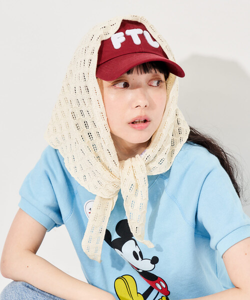FREAK'S STORE(フリークスストア)の「かぎ編み三角スカーフ(ストール/ショール・レディース・オフホワイト/ブラック・ONE SIZE)」の10枚目の写真