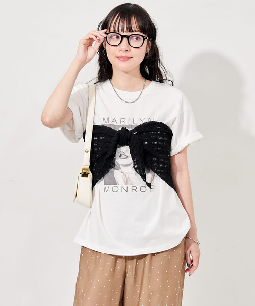 FREAK'S STORE(フリークスストア)の「かぎ編み三角スカーフ(ストール/ショール・レディース・オフホワイト/ブラック・ONE SIZE)」の18枚目の写真