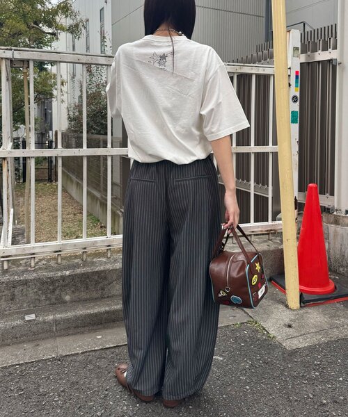 CIAOPANIC（チャオパニック）の「スターパッチワークTee（Tシャツ/カットソー・レディース・チャコールグレー/ネイビー/ホワイト・ONE SIZE）」の11枚目の写真