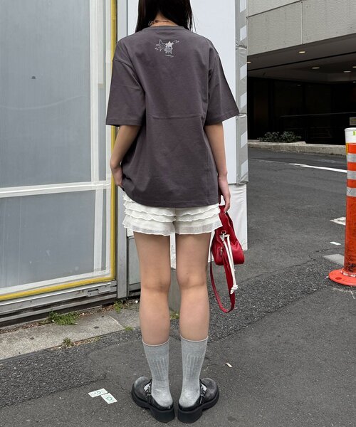 CIAOPANIC（チャオパニック）の「スターパッチワークTee（Tシャツ/カットソー・レディース・チャコールグレー/ネイビー/ホワイト・ONE SIZE）」の18枚目の写真