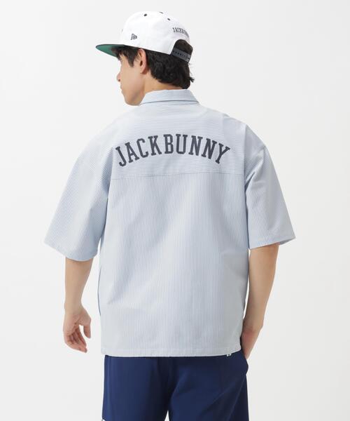 Jack Bunny!!（ジャックバニー）の「【Jack Bunny!!】吸水速乾ストライプ半袖シャツ（シャツ/ブラウス・メンズ・ネイビー/ブルー・LARGE/X-LARGE/MEDIUM）」の5枚目の写真