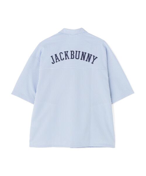 Jack Bunny!!（ジャックバニー）の「【Jack Bunny!!】吸水速乾ストライプ半袖シャツ（シャツ/ブラウス・メンズ・ネイビー/ブルー・LARGE/X-LARGE/MEDIUM）」の14枚目の写真