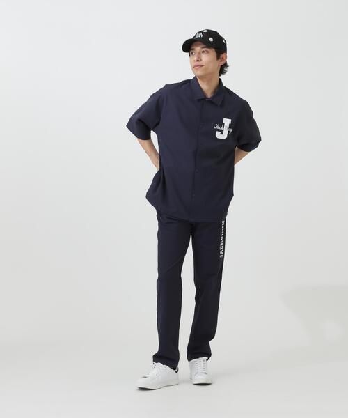 Jack Bunny!!（ジャックバニー）の「【Jack Bunny!!】吸水速乾ストライプ半袖シャツ（シャツ/ブラウス・メンズ・ネイビー/ブルー・LARGE/X-LARGE/MEDIUM）」の20枚目の写真