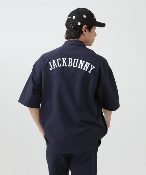 Jack Bunny!!（ジャックバニー）の「【Jack Bunny!!】吸水速乾ストライプ半袖シャツ（シャツ/ブラウス・メンズ・ネイビー/ブルー・LARGE/X-LARGE/MEDIUM）」の22枚目の写真