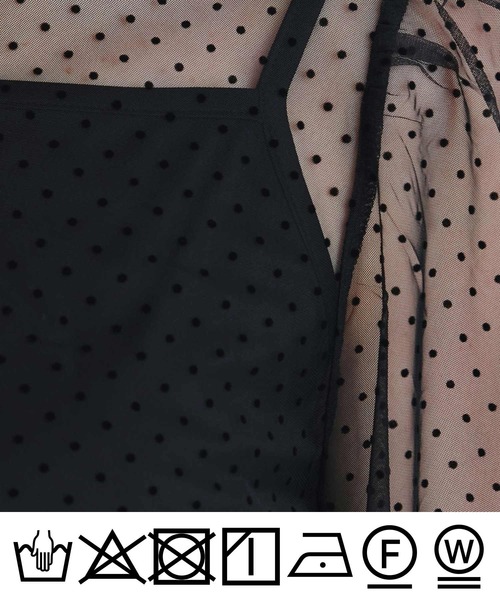 PICCIN PERLA(ピッチンペルラ)の「フロッキードットシアーブラウス(キャミ付き)(シャツ/ブラウス・レディース・ブラック・M)」の22枚目の写真