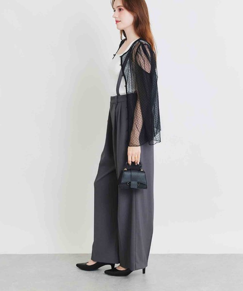 PICCIN PERLA(ピッチンペルラ)の「フロッキードットシアーブラウス(キャミ付き)(シャツ/ブラウス・レディース・ブラック・M)」の16枚目の写真