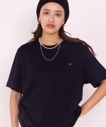STYLEBLOCK（スタイルブロック）の「【TOMMY HILFIGER/トミーヒルフィガー】Core Flag Tee オーバーサイズ フラッグ刺繍 半袖Tシャツ ユニセックス（Tシャツ/カットソー）」