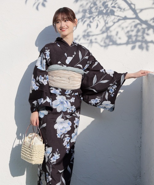 Honeys(ハニーズ)の「セパレート浴衣(ワンピースタイプ)(浴衣・レディース・ブラック系1/ネイビー系1・F)」の2枚目の写真