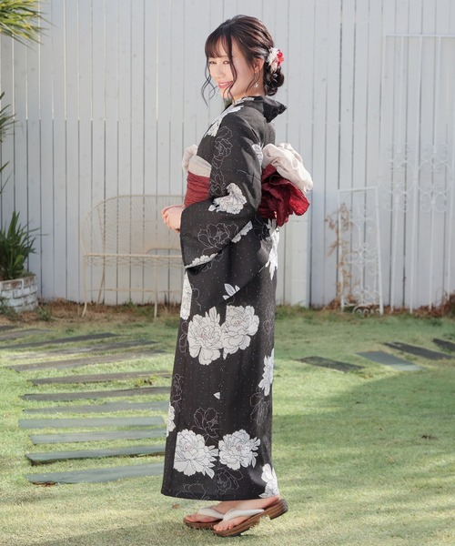 Honeys(ハニーズ)の「セパレート浴衣(ワンピースタイプ)(浴衣・レディース・ブラック系1/ネイビー系1・F)」の10枚目の写真