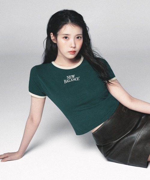 NEW BALANCE(ニューバランス)の「TracksideリンガーTシャツ(Tシャツ/カットソー・レディース・ダークグリーン・SMALL/MEDIUM/LARGE/X-LARGE)」の1枚目の写真
