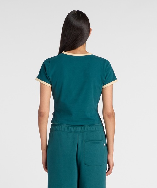 NEW BALANCE(ニューバランス)の「TracksideリンガーTシャツ(Tシャツ/カットソー・レディース・ダークグリーン・SMALL/MEDIUM/LARGE/X-LARGE)」の3枚目の写真