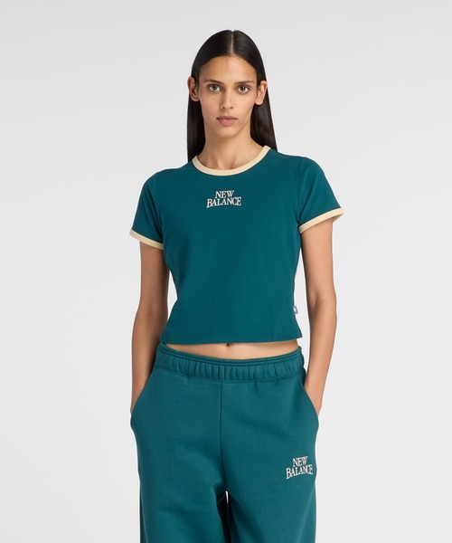 NEW BALANCE(ニューバランス)の「TracksideリンガーTシャツ(Tシャツ/カットソー・レディース・ダークグリーン・SMALL/MEDIUM/LARGE/X-LARGE)」の12枚目の写真