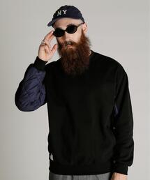 Schott（ショット）の「Schott/ショット/QUILTED COMBI. CREW SWEAT/キルティング コンビ クルー スウェット（スウェット）」
