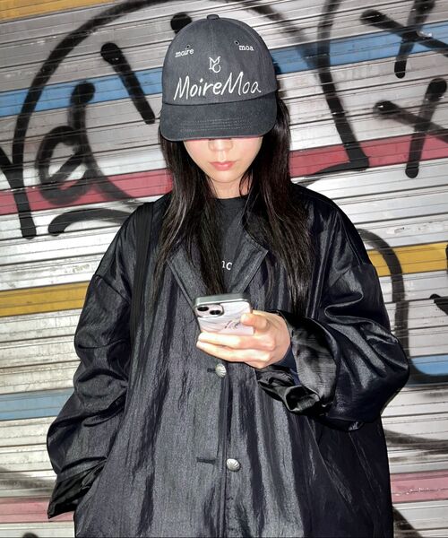MOIREMOA(モアレモア)の「Lustre Fold-Back Jacket-Black(ナイロンジャケット・レディース・その他・FREE)」の11枚目の写真