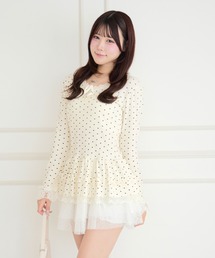 ALLuRing ChaRm | Frill Lace Tiered Layered Dot Top / フリルレースティアードレイヤードドットトップス(シャツ/ブラウス)
