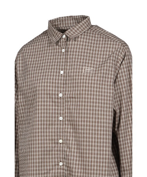 GLOWNY(グロウニ―)の「G CLASSIC EMBROIDERED BUTTON-UP SHIRT(シャツ/ブラウス・レディース・ブラウン/ホワイト/ネイビー・LARGE/MEDIUM/SMALL)」の10枚目の写真
