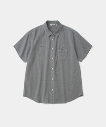 concho chambray work s/s shirt black