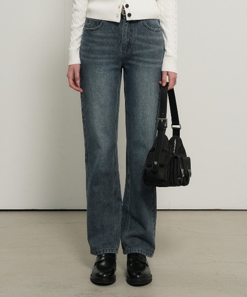 GENERAL IDEA(ジェネラルアイデア)の「【GENERAL IDEA】ウォッシュストレートデニムパンツ / WASHING STRAIGHT DENIM PANTS(デニムパンツ・レディース・ブルー/ライトブルー・S/M/L)」の10枚目の写真