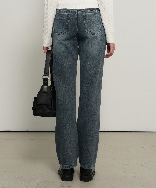 GENERAL IDEA(ジェネラルアイデア)の「【GENERAL IDEA】ウォッシュストレートデニムパンツ / WASHING STRAIGHT DENIM PANTS(デニムパンツ・レディース・ブルー/ライトブルー・S/M/L)」の11枚目の写真