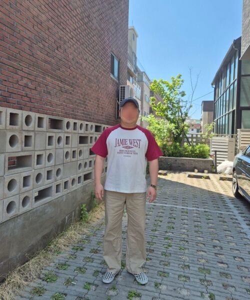 JAMIE WEST(ジェイミーウエスト)の「レトロレタリングレギュラーレグランTシャツ(バーガンディ)(Tシャツ/カットソー・レディース・その他・X-LARGE/MEDIUM/LARGE)」の3枚目の写真