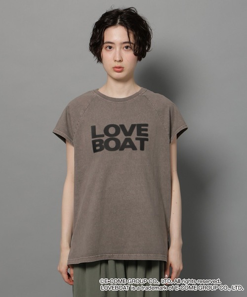 niko and...(ニコアンド)の「【LOVEBOAT(ラブボート)】コラボスプレーTシャツ(Tシャツ/カットソー・レディース・モカ/チャコール・MEDIUM/LARGE)」の20枚目の写真