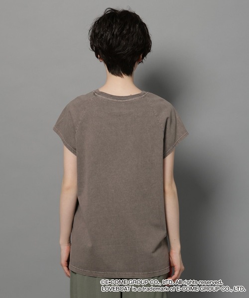 niko and...(ニコアンド)の「【LOVEBOAT(ラブボート)】コラボスプレーTシャツ(Tシャツ/カットソー・レディース・モカ/チャコール・MEDIUM/LARGE)」の22枚目の写真