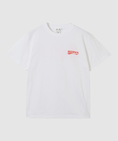 X-girl SPORTS(エックスガールスポーツ)の「ALB L WE FAN GOODS S/S TEE/アルビレックス新潟レディース(Tシャツ/カットソー・メンズ・ホワイト/オレンジ・MEDIUM/LARGE/SMALL/X-LARGE)」の1枚目の写真
