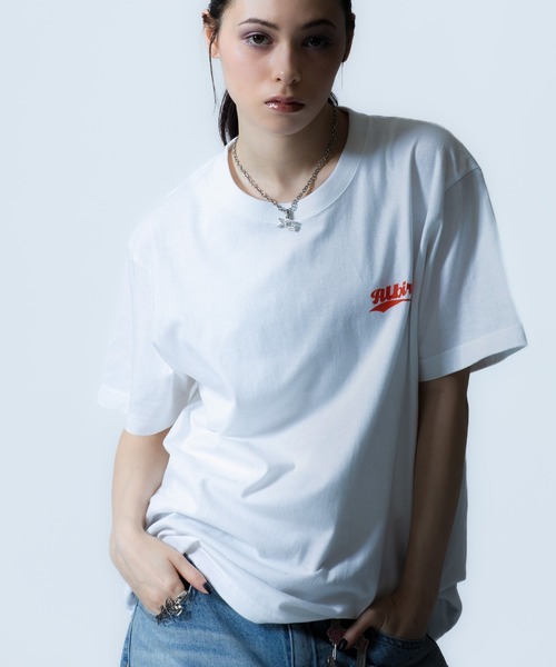 X-girl SPORTS(エックスガールスポーツ)の「ALB L WE FAN GOODS S/S TEE/アルビレックス新潟レディース(Tシャツ/カットソー・メンズ・ホワイト/オレンジ・MEDIUM/LARGE/SMALL/X-LARGE)」の3枚目の写真