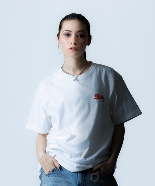X-girl SPORTS(エックスガールスポーツ)の「ALB L WE FAN GOODS S/S TEE/アルビレックス新潟レディース(Tシャツ/カットソー・メンズ・ホワイト/オレンジ・MEDIUM/LARGE/SMALL/X-LARGE)」の4枚目の写真