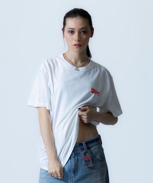 X-girl SPORTS(エックスガールスポーツ)の「ALB L WE FAN GOODS S/S TEE/アルビレックス新潟レディース(Tシャツ/カットソー・メンズ・ホワイト/オレンジ・MEDIUM/LARGE/SMALL/X-LARGE)」の6枚目の写真