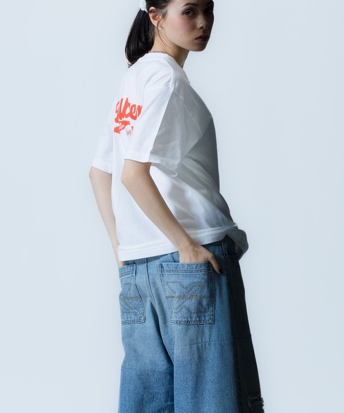 X-girl SPORTS(エックスガールスポーツ)の「ALB L WE FAN GOODS S/S TEE/アルビレックス新潟レディース(Tシャツ/カットソー・メンズ・ホワイト/オレンジ・MEDIUM/LARGE/SMALL/X-LARGE)」の7枚目の写真
