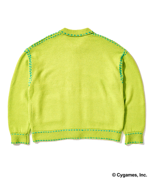 417 EDIFICE(フォーワンセブンエディフィス)の「【ウマ娘 × 417 EDIFICE】 Hand stitch KNIT(ニット/セーター・メンズ・ピンク/イエロー・X-LARGE/LARGE/MEDIUM/SMALL)」の4枚目の写真
