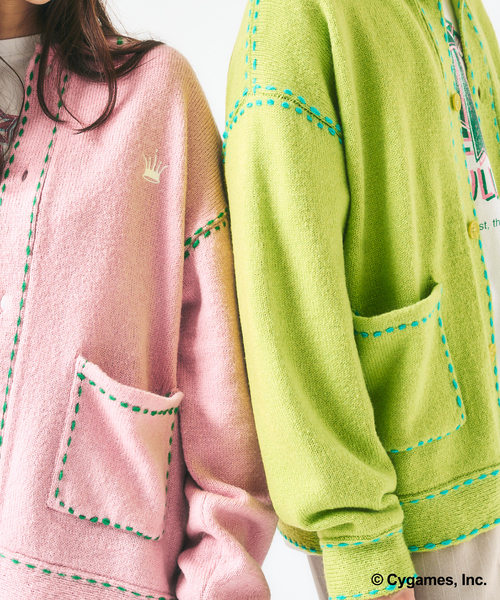 417 EDIFICE(フォーワンセブンエディフィス)の「【ウマ娘 × 417 EDIFICE】 Hand stitch KNIT(ニット/セーター・メンズ・ピンク/イエロー・X-LARGE/LARGE/MEDIUM/SMALL)」の8枚目の写真