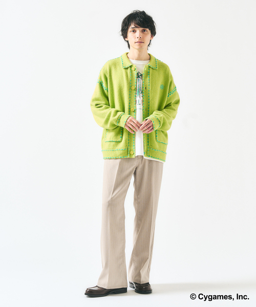 417 EDIFICE(フォーワンセブンエディフィス)の「【ウマ娘 × 417 EDIFICE】 Hand stitch KNIT(ニット/セーター・メンズ・ピンク/イエロー・X-LARGE/LARGE/MEDIUM/SMALL)」の11枚目の写真