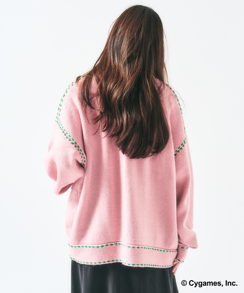 417 EDIFICE(フォーワンセブンエディフィス)の「【ウマ娘 × 417 EDIFICE】 Hand stitch KNIT(ニット/セーター・メンズ・ピンク/イエロー・X-LARGE/LARGE/MEDIUM/SMALL)」の18枚目の写真