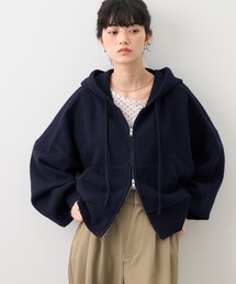 NOGLE（ノグル）の「【NOGLE/ノグル】ウール混ダブルZIPドルマンニットパーカー（パーカー）」