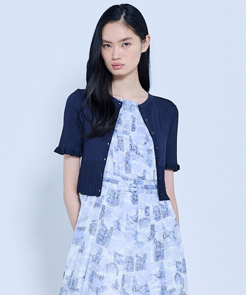 TOCCA（トッカ）の「HALF SLEEVE AJISAI カーディガン（カーディガン/ボレロ・レディース・ブルー系/ライラック系/ネイビー系・SMALL/MEDIUM）」の2枚目の写真