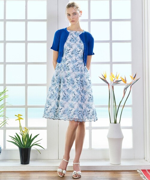 TOCCA（トッカ）の「HALF SLEEVE AJISAI カーディガン（カーディガン/ボレロ・レディース・ブルー系/ライラック系/ネイビー系・SMALL/MEDIUM）」の5枚目の写真