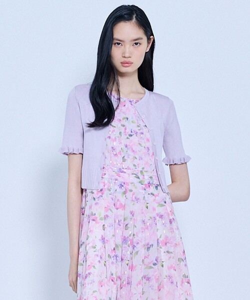 TOCCA（トッカ）の「HALF SLEEVE AJISAI カーディガン（カーディガン/ボレロ・レディース・ブルー系/ライラック系/ネイビー系・SMALL/MEDIUM）」の6枚目の写真