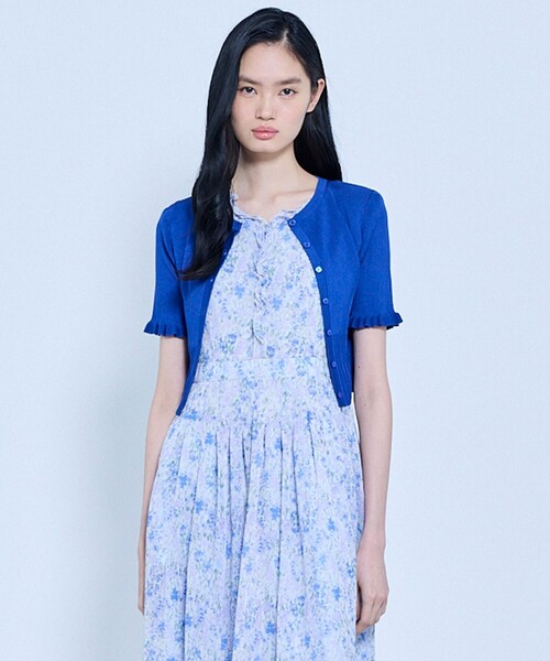 TOCCA（トッカ）の「HALF SLEEVE AJISAI カーディガン（カーディガン/ボレロ・レディース・ブルー系/ライラック系/ネイビー系・SMALL/MEDIUM）」の7枚目の写真