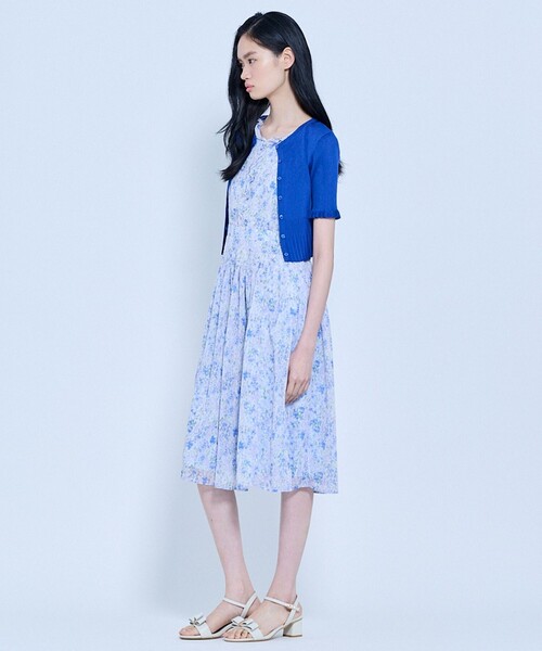 TOCCA（トッカ）の「HALF SLEEVE AJISAI カーディガン（カーディガン/ボレロ・レディース・ブルー系/ライラック系/ネイビー系・SMALL/MEDIUM）」の9枚目の写真