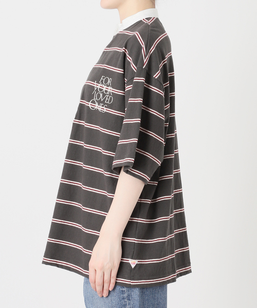 Spick & Span(スピックアンドスパン)の「melple / メイプル Seaview Rugger Shirt(Tシャツ/カットソー・レディース・サックスブルー/ブラック・SMALL)」の18枚目の写真