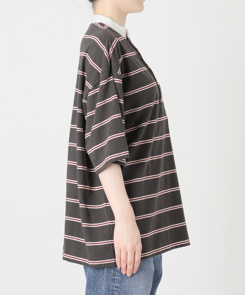 Spick & Span(スピックアンドスパン)の「melple / メイプル Seaview Rugger Shirt(Tシャツ/カットソー・レディース・サックスブルー/ブラック・SMALL)」の20枚目の写真