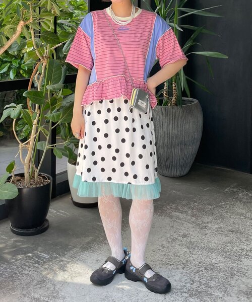 HELLO.SANFRANCISCO(ハローサンフランシスコ)の「【HELLO.SANFRANCISCO/ハローサンフランシスコ】サテンドットチュールミドルスカート(スカート・レディース・オレンジ/ブラウン/ホワイト・ONE SIZE)」の9枚目の写真